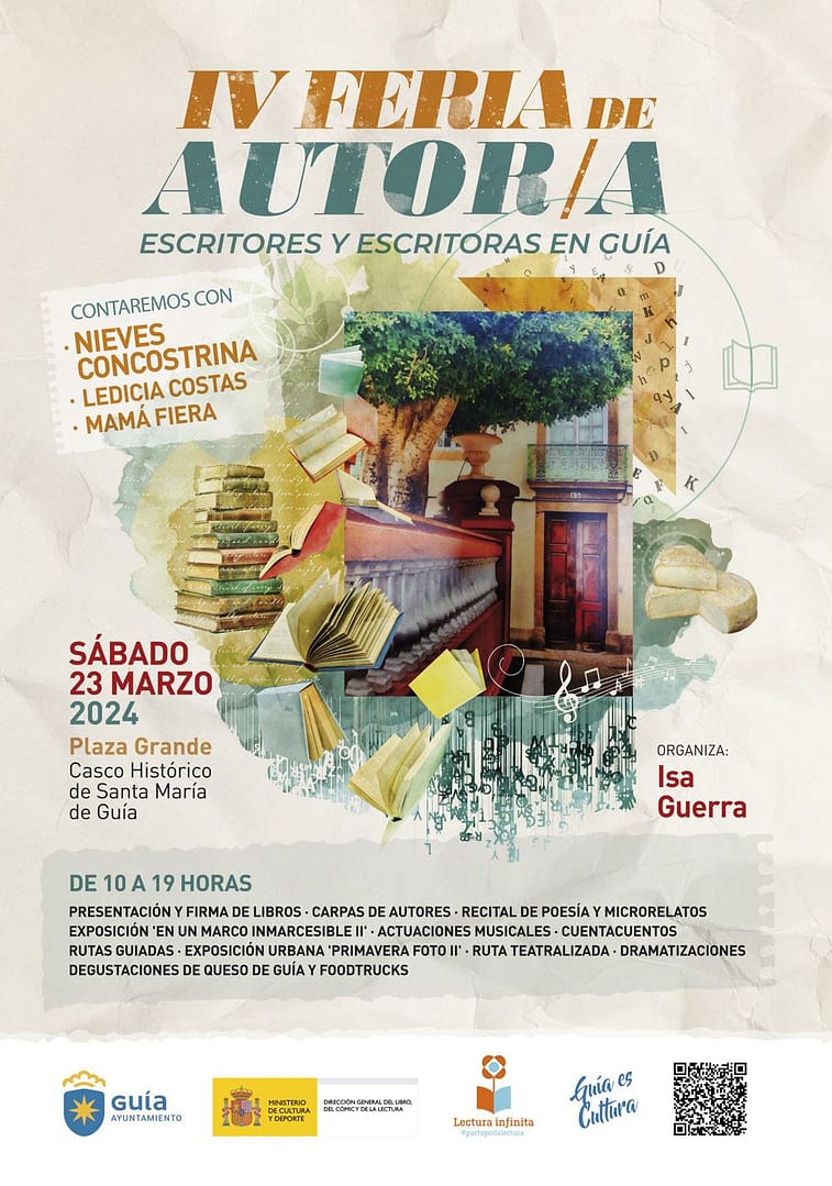 letrero evento escritores y escritoras