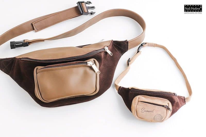 riñoneras de piel para adulto y para bebé