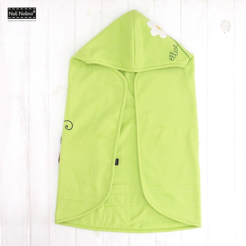 manta-capa polar personalizada para el bebé elliot