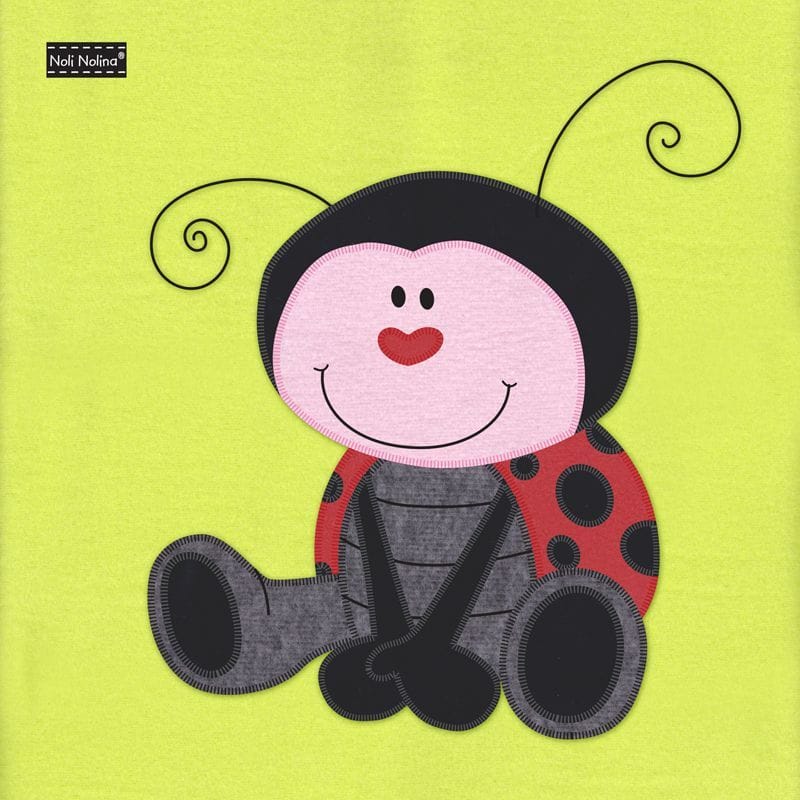 captura de la animación por ordenador de un aplique de mariquita para manta capa para bebés