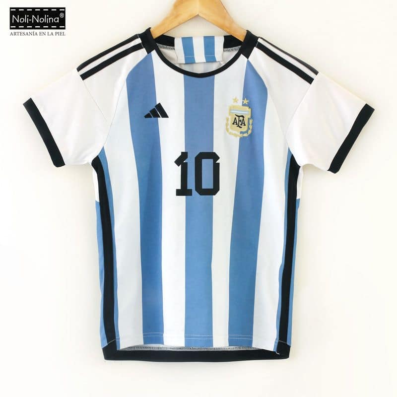 camiseta oficial equipaje de fútbol messi número diez