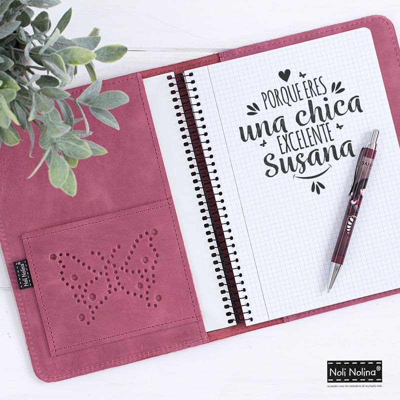 funda de cuero para block o agenda