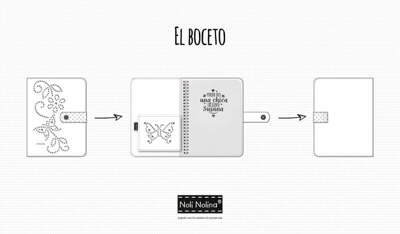 boceto de la funda de cuero para Susana